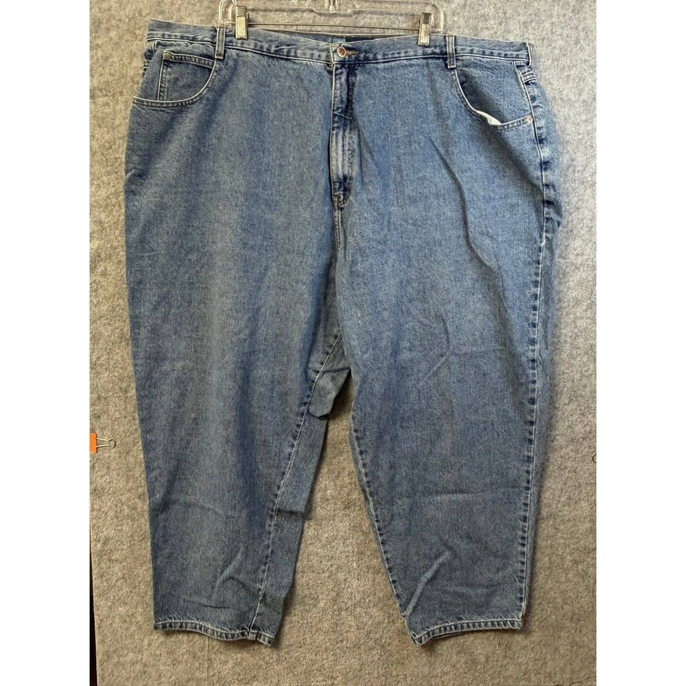 Vintage‎ Avenue Blues Womens High Rise Tapered Mom Jeans Medium Wash Blue Petite
